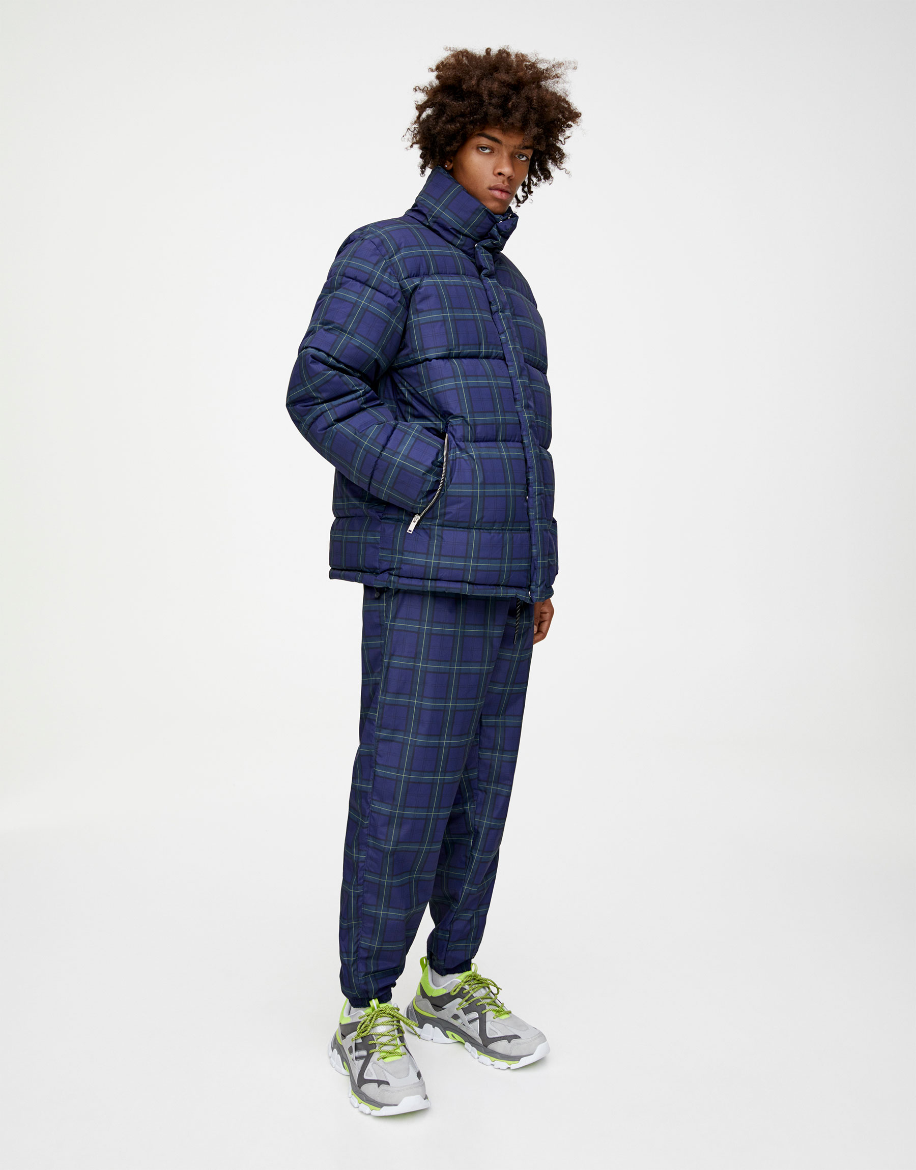 pull and bear blue puffer jacket