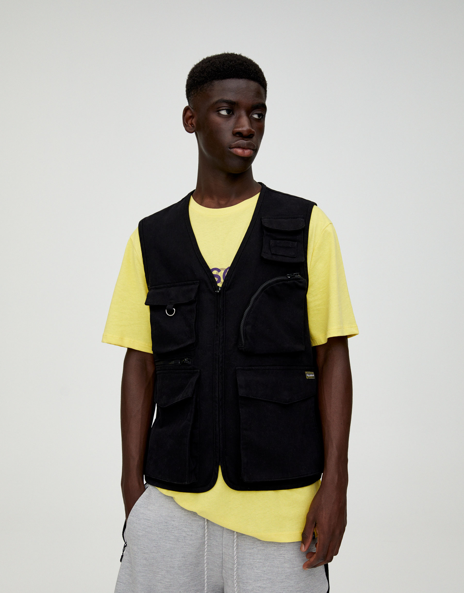 gilet pull and bear homme