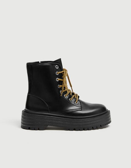 Botas militar mujer pull and bear Clearance