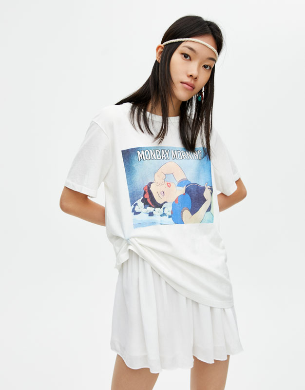 snow white hoodie pull and bear