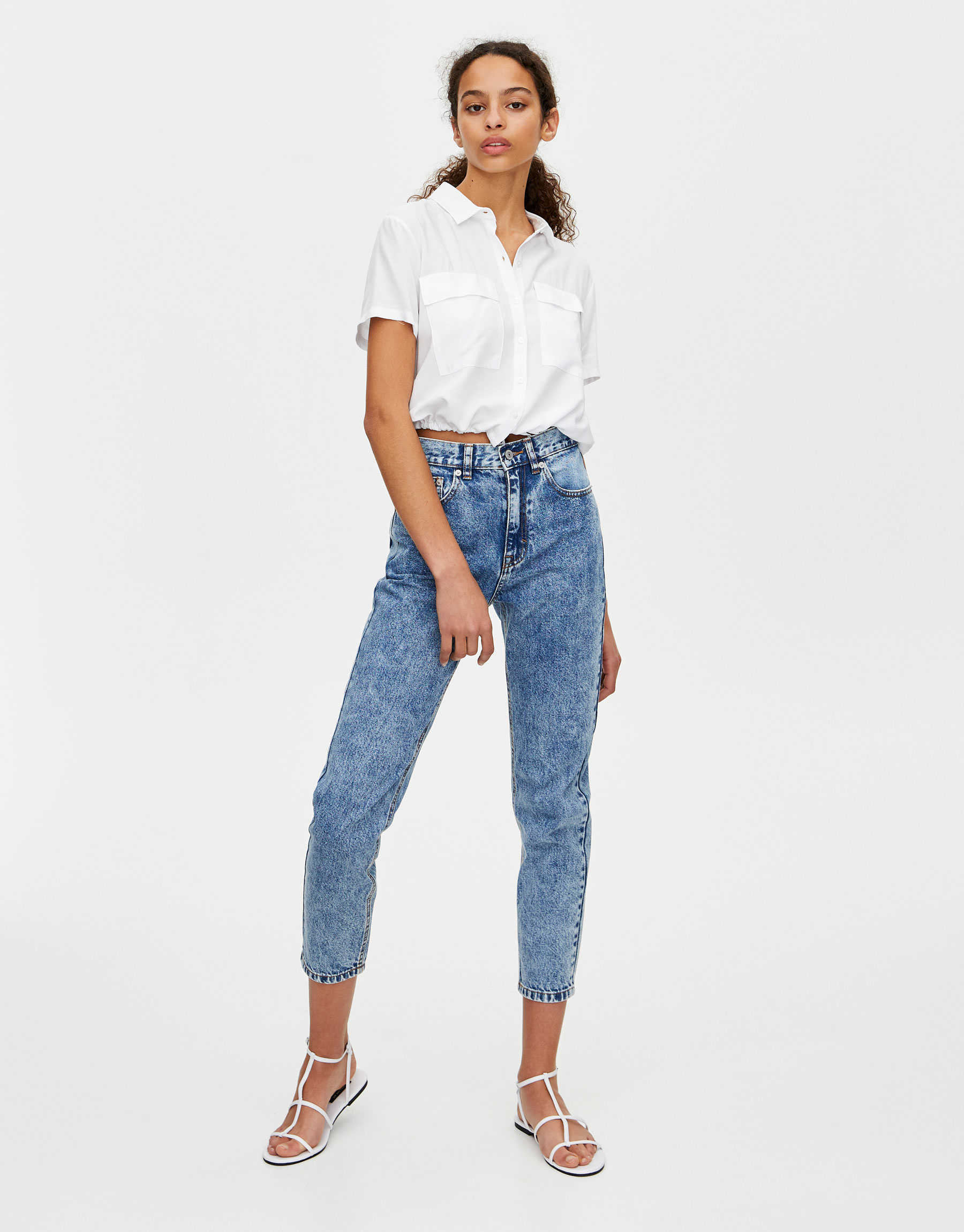 pull and bear basic mom jeans