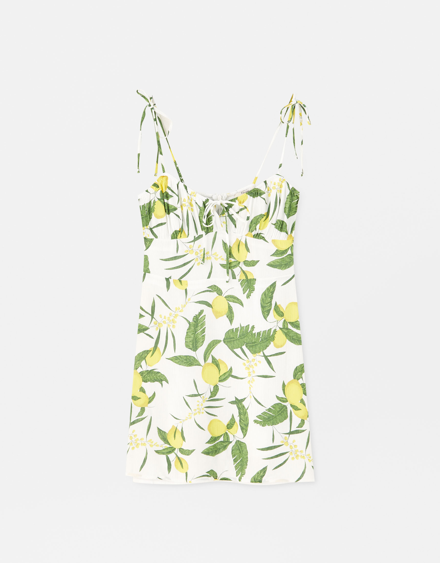 Pull \u0026 Bear - Short lemon print dress