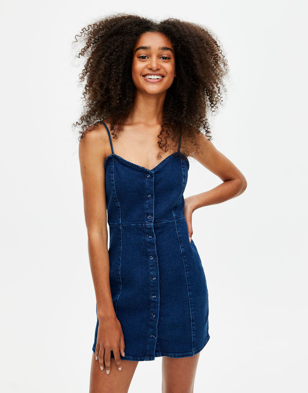 robe en jean pull and bear
