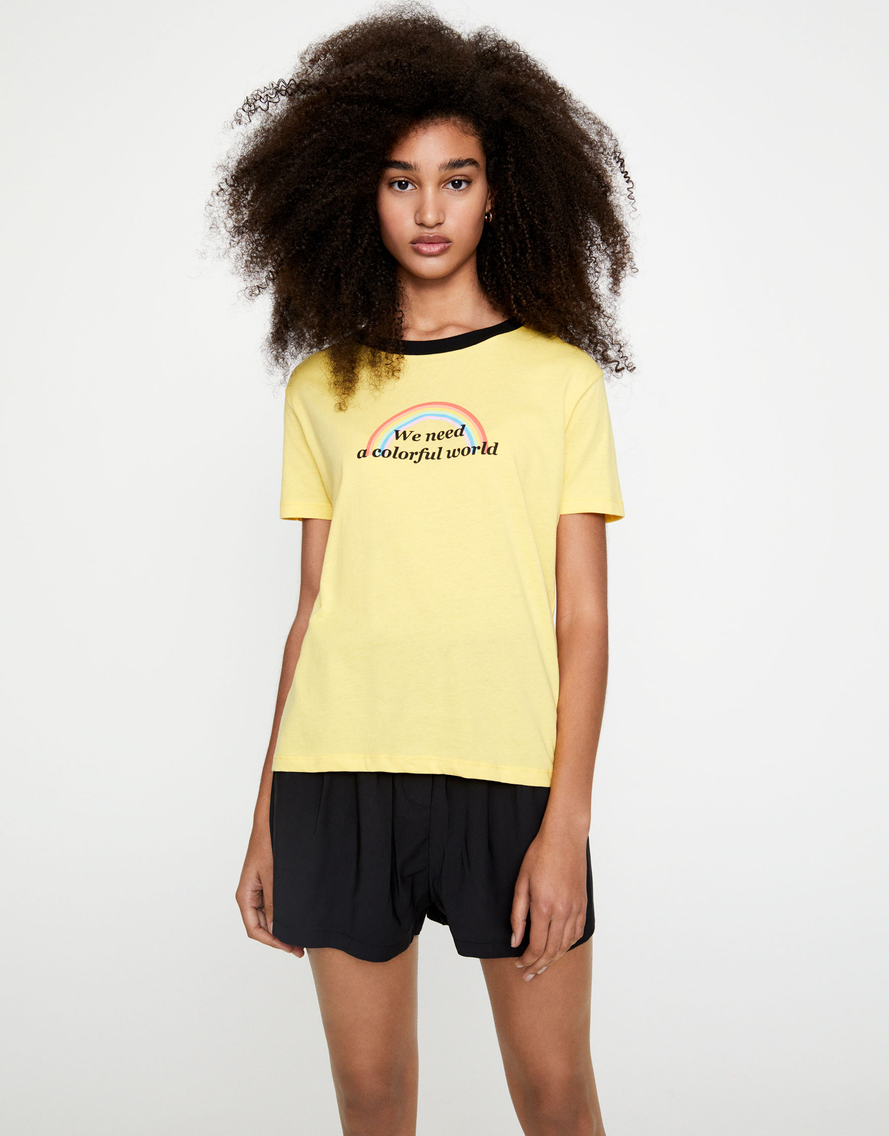 yellow slogan top