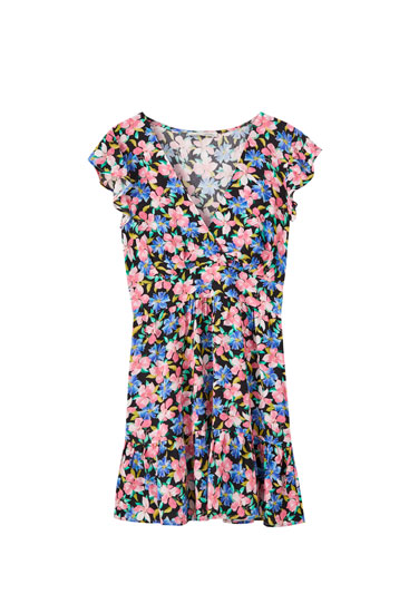 pull and bear floral dress