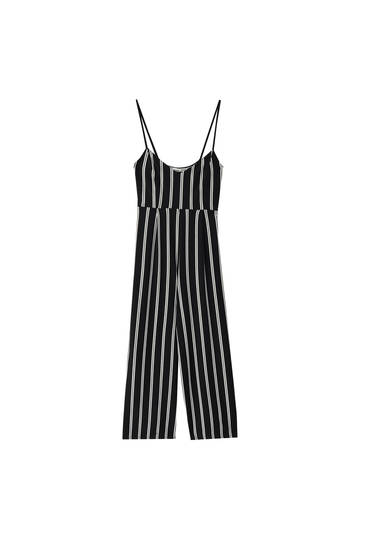 pull and bear black jumpsuit