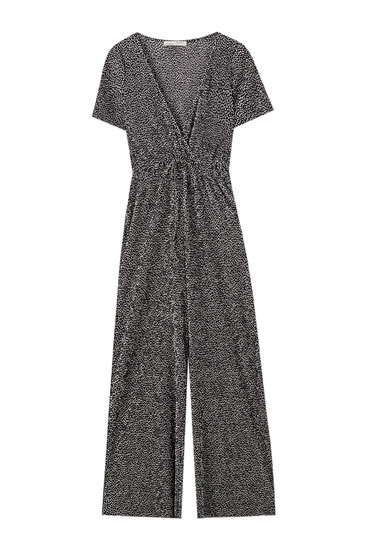 pull and bear black jumpsuit