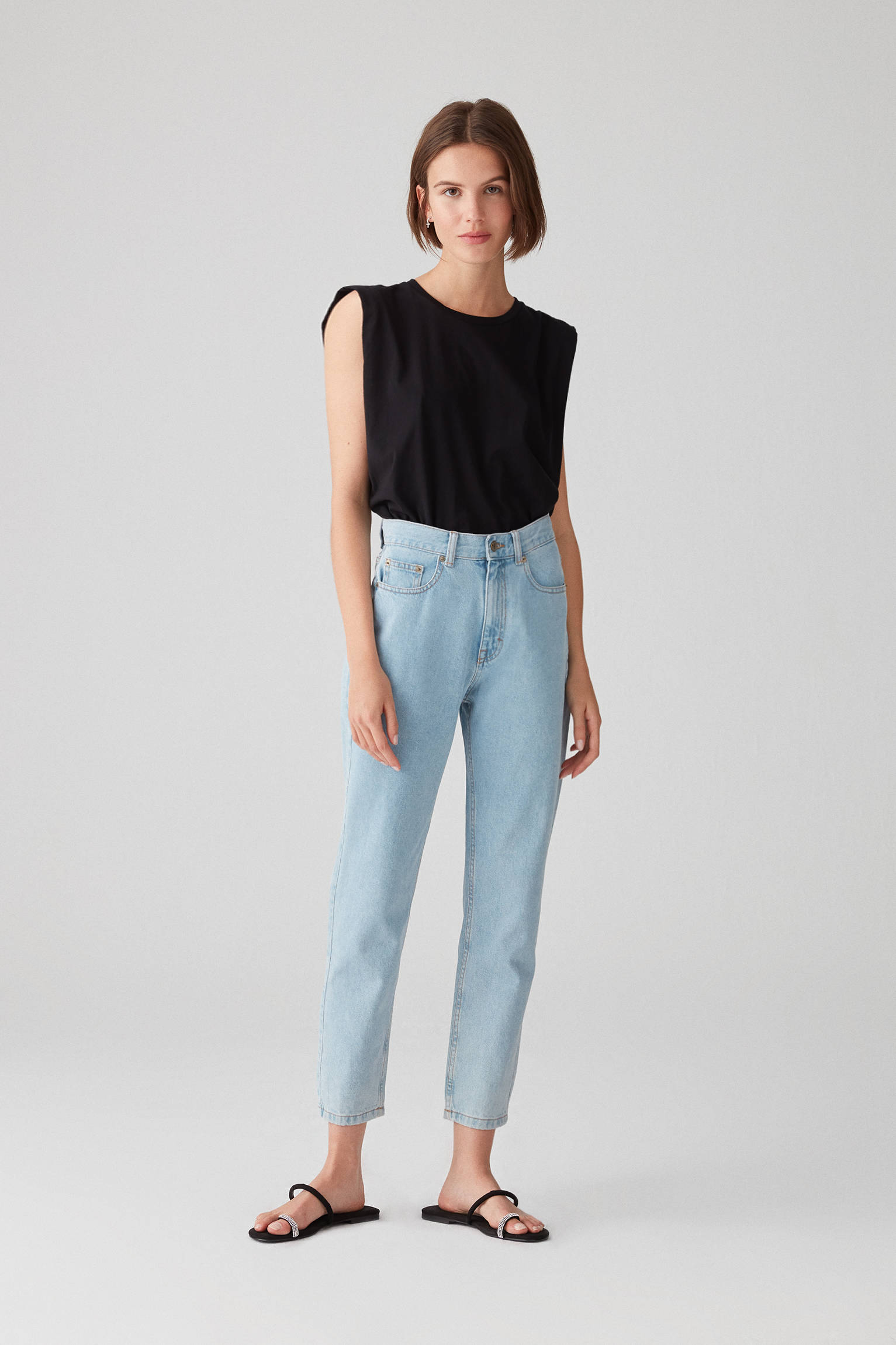 pull and bear basic mom jeans