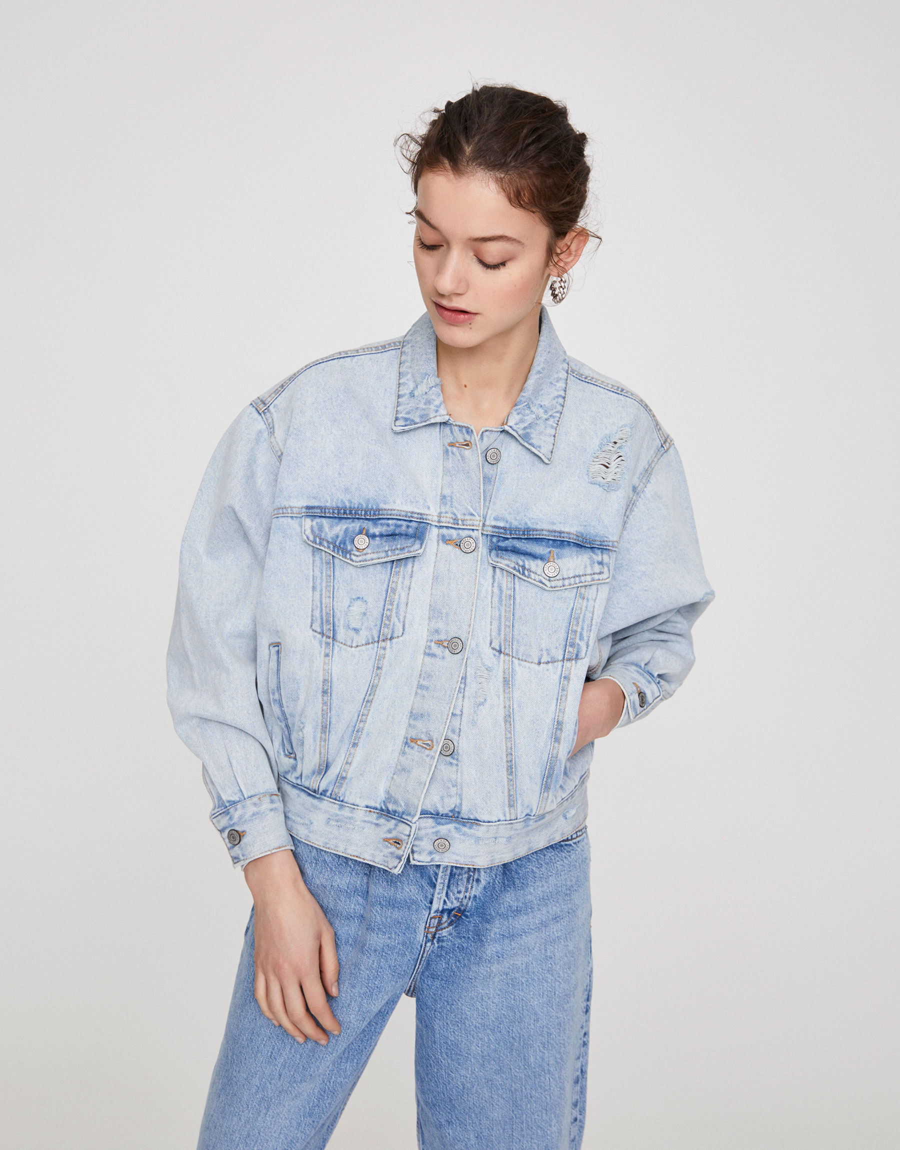 80s style jean jacket
