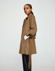 Zara SS20 Women Wool Blend Long Coat Black 2365/487 Size S