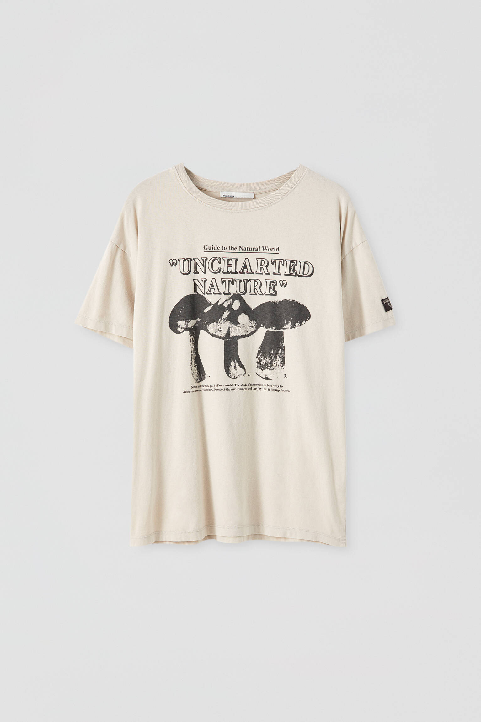 pull and bear mushroom printed t shirt