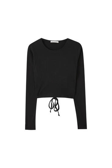 long sleeve baggy crop top