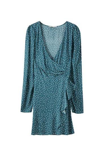 pull and bear wrap dress
