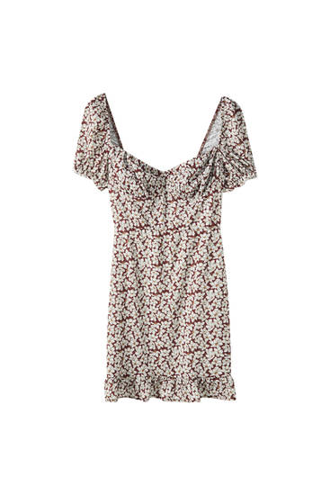 pull and bear floral dress