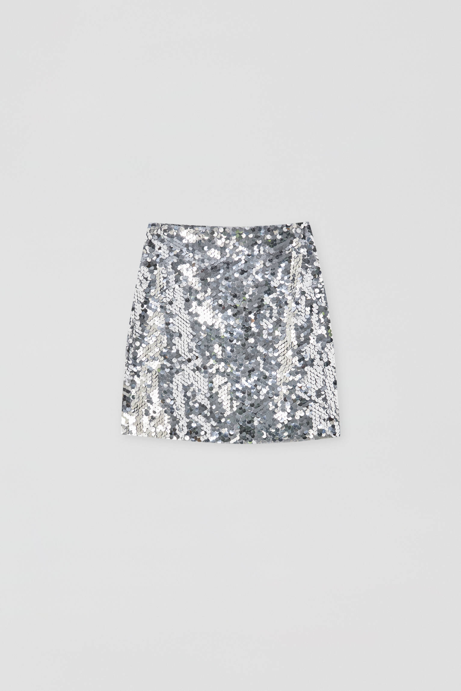 Pull ☀ Bear - Silver sequin mini skirt