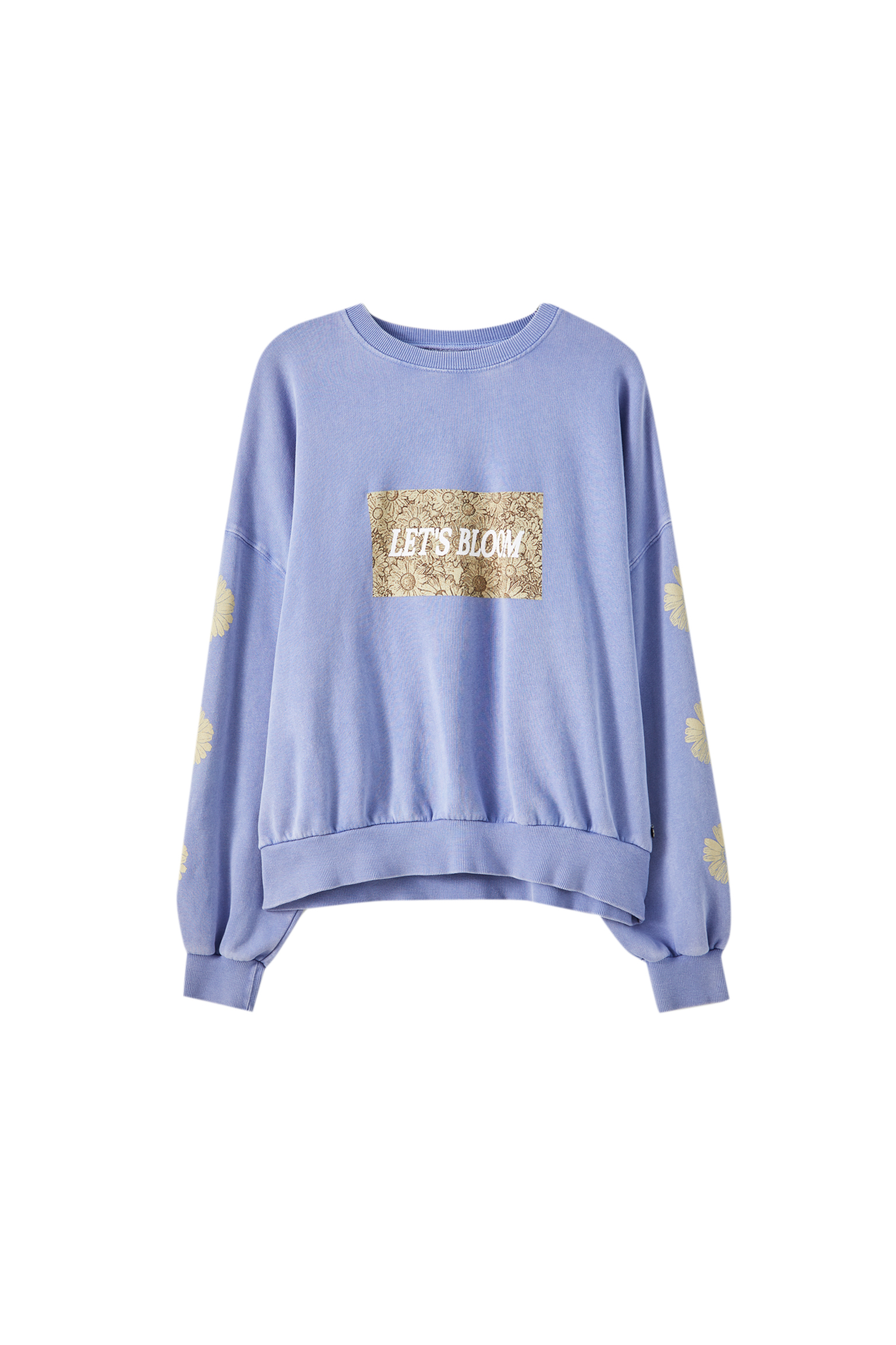 pastel blue sweatshirt