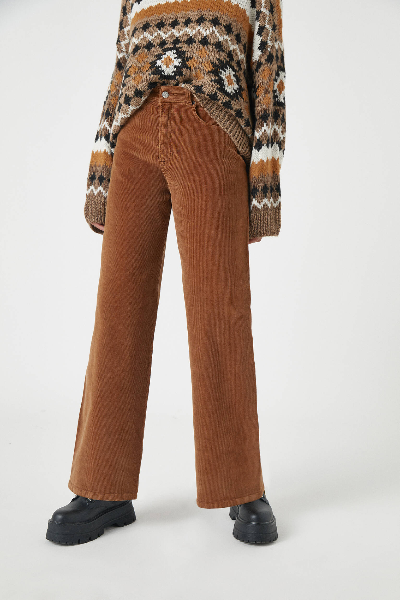 5 pocket corduroy trousers pull and bear Clearance