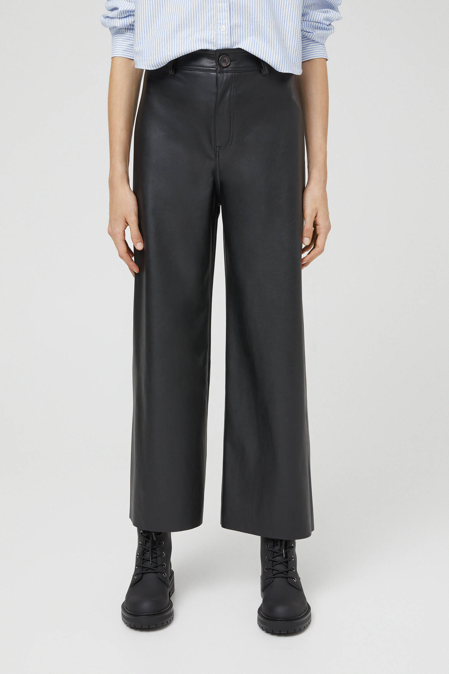 Pull \u0026 Bear - Flowing faux leather trousers