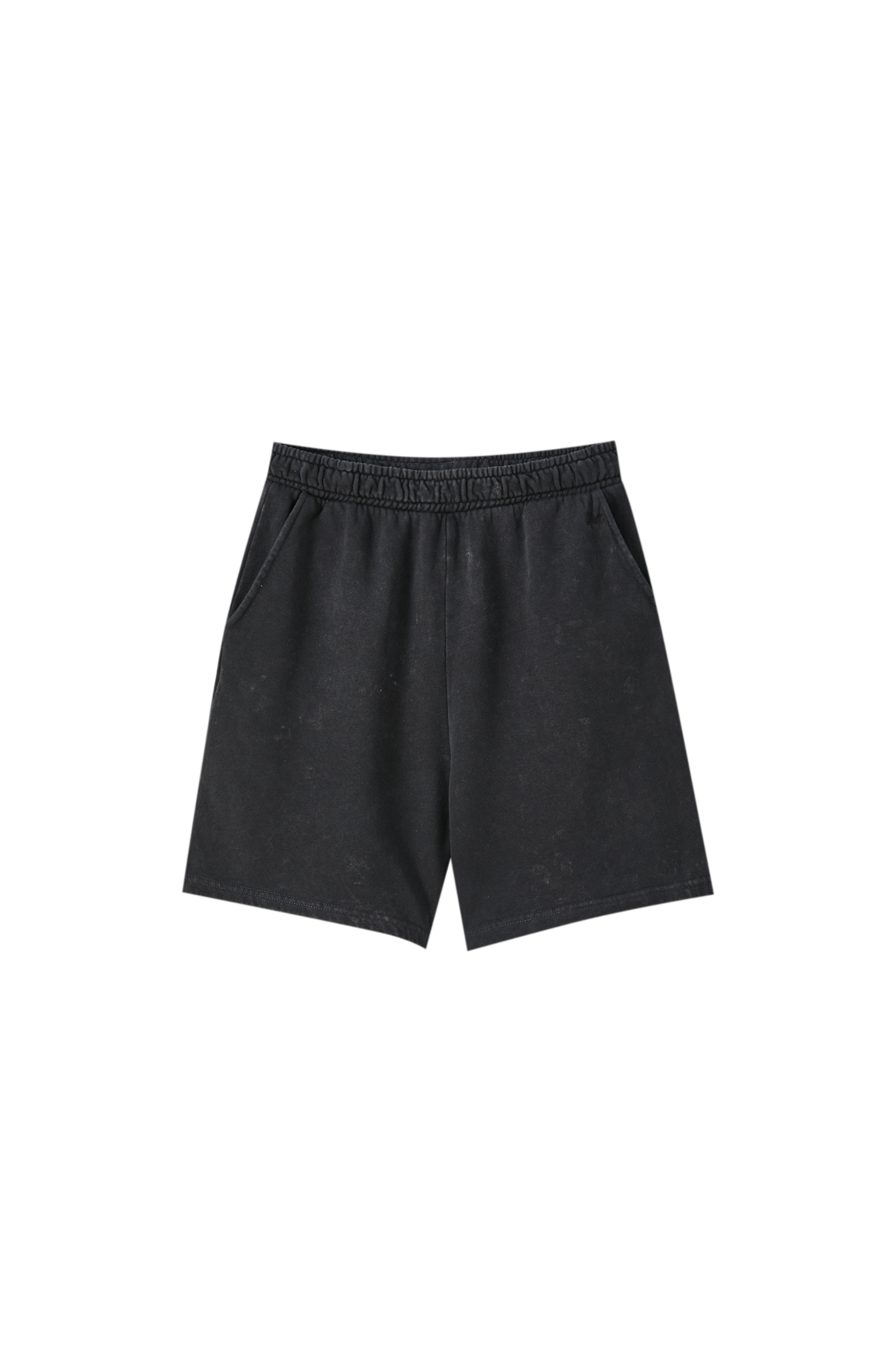 black shorts elastic waist