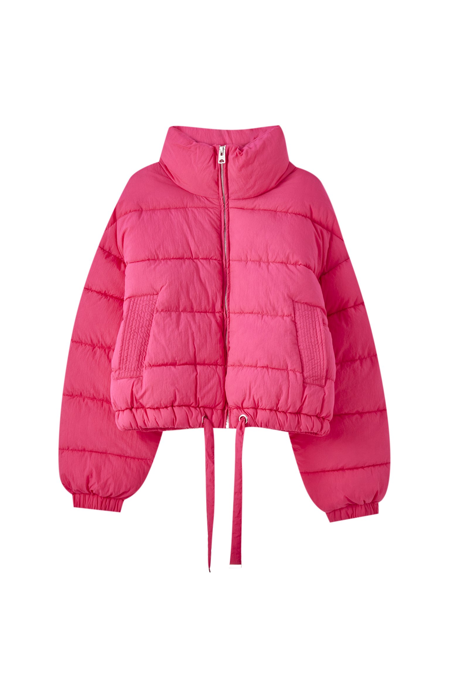 fuchsia puffer jacket