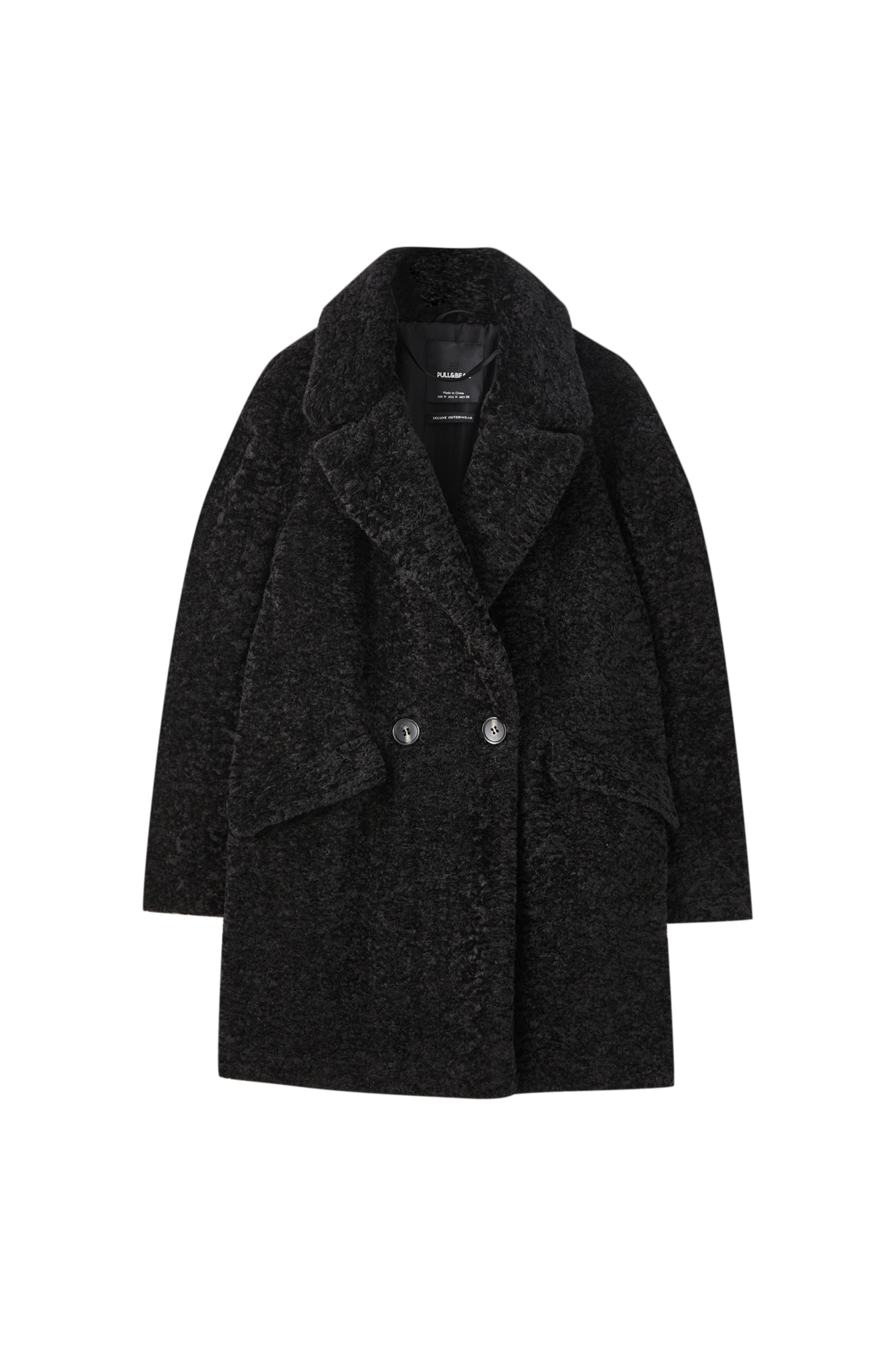 zip up faux fur coat