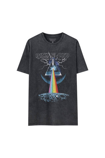 T-shirt with Pink Floyd illustration - PULL\u0026BEAR