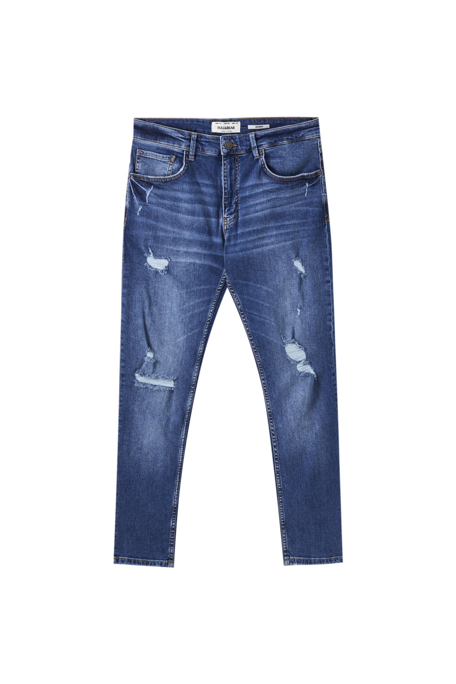 Premium ripped leg skinny jeans - PULL\u0026BEAR