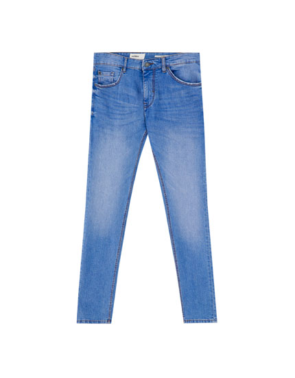 Basic blue skinny jeans - PULL\u0026BEAR