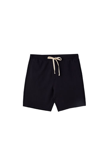 Basic cotton jogging Bermuda shorts - PULL\u0026BEAR
