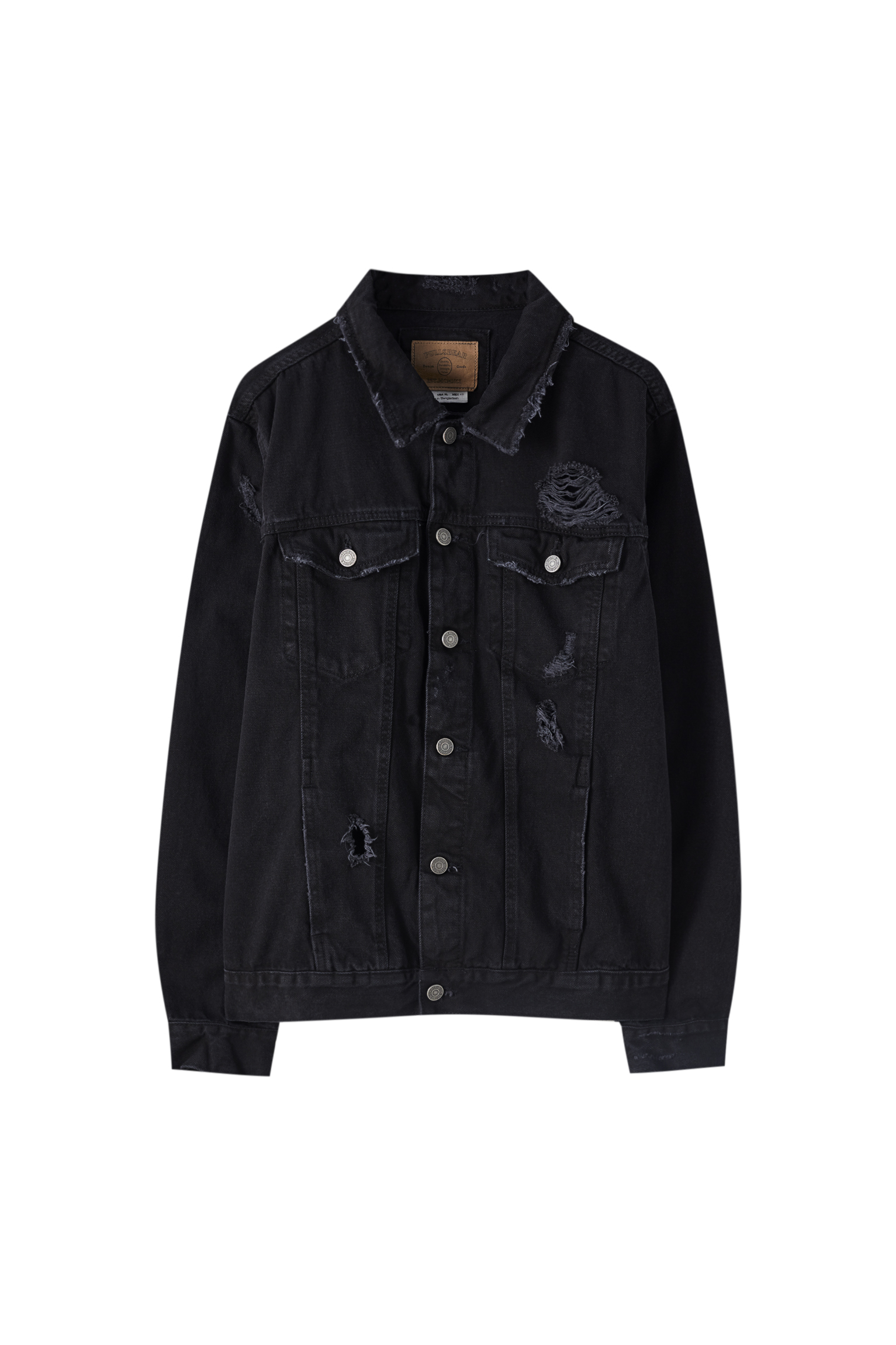 black denim jacket faded