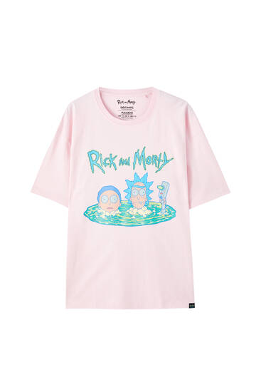 Pink Rick And Morty Wormhole T Shirt Pull Bear
