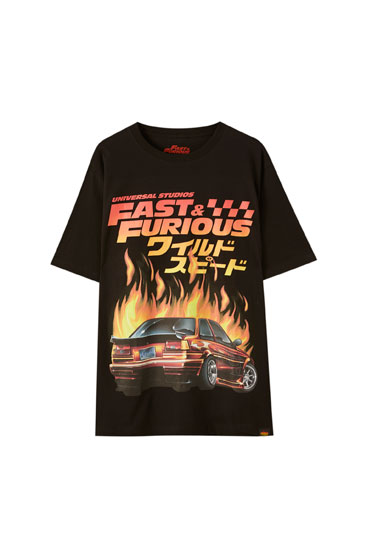 Black Fast \u0026 Furious T-shirt - PULL\u0026BEAR