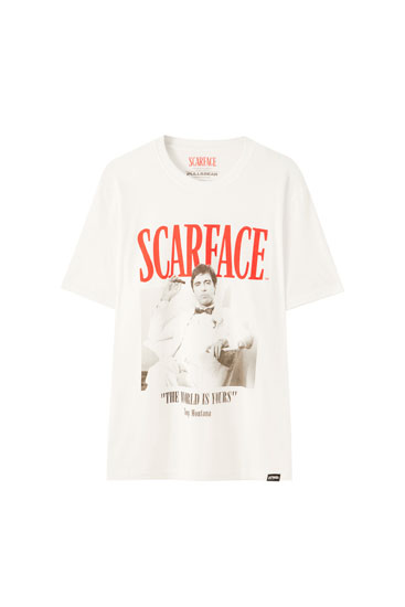White Scarface T-shirt - pull\u0026bear
