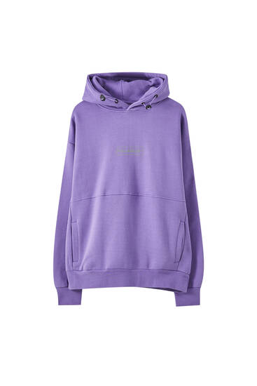 pull and bear purple hoodie