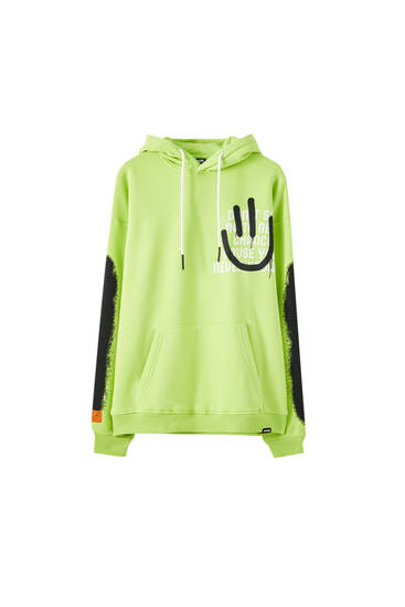 pull and bear hoodie green