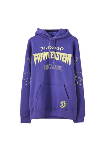 pull and bear blue hoodie