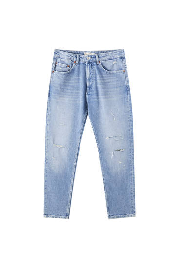 pull and bear ripped jeans mens