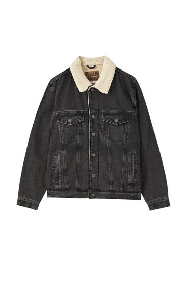 pull&bear black denim jacket