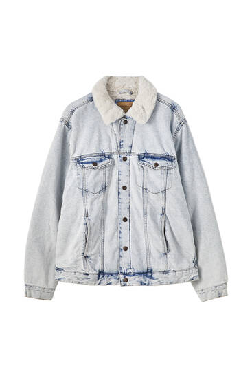 veste en jean pull and bear homme