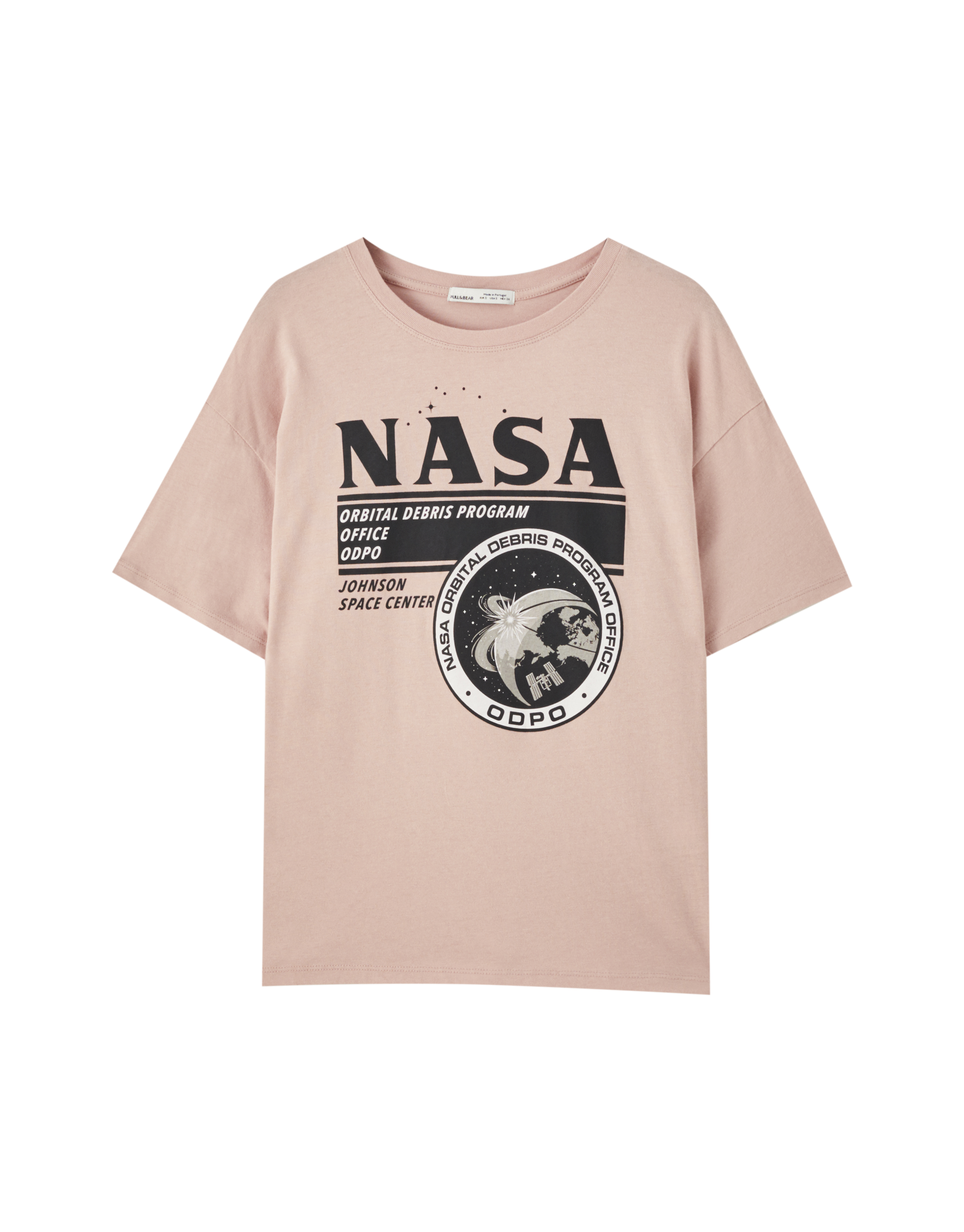 Pink NASA logo T-shirt - PULL\u0026BEAR