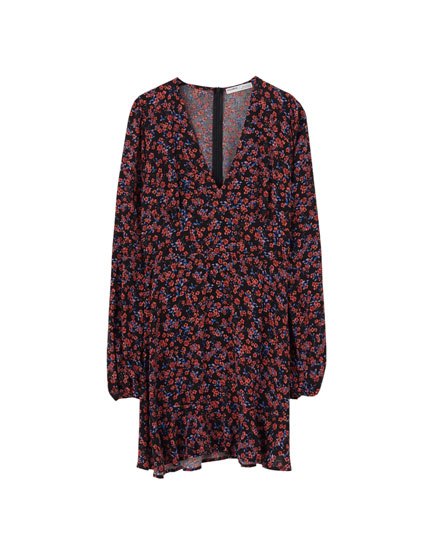 pull and bear floral dress