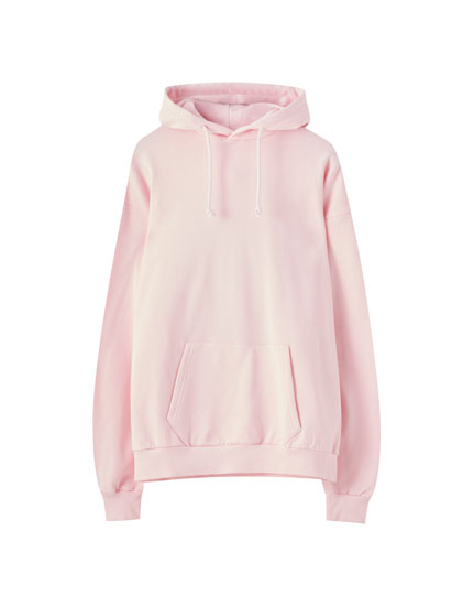Pink hoodie with dragon illustration 
