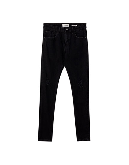 Black super skinny jeans - PULL\u0026BEAR
