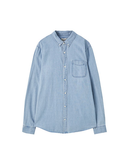 pull and bear denim shirt
