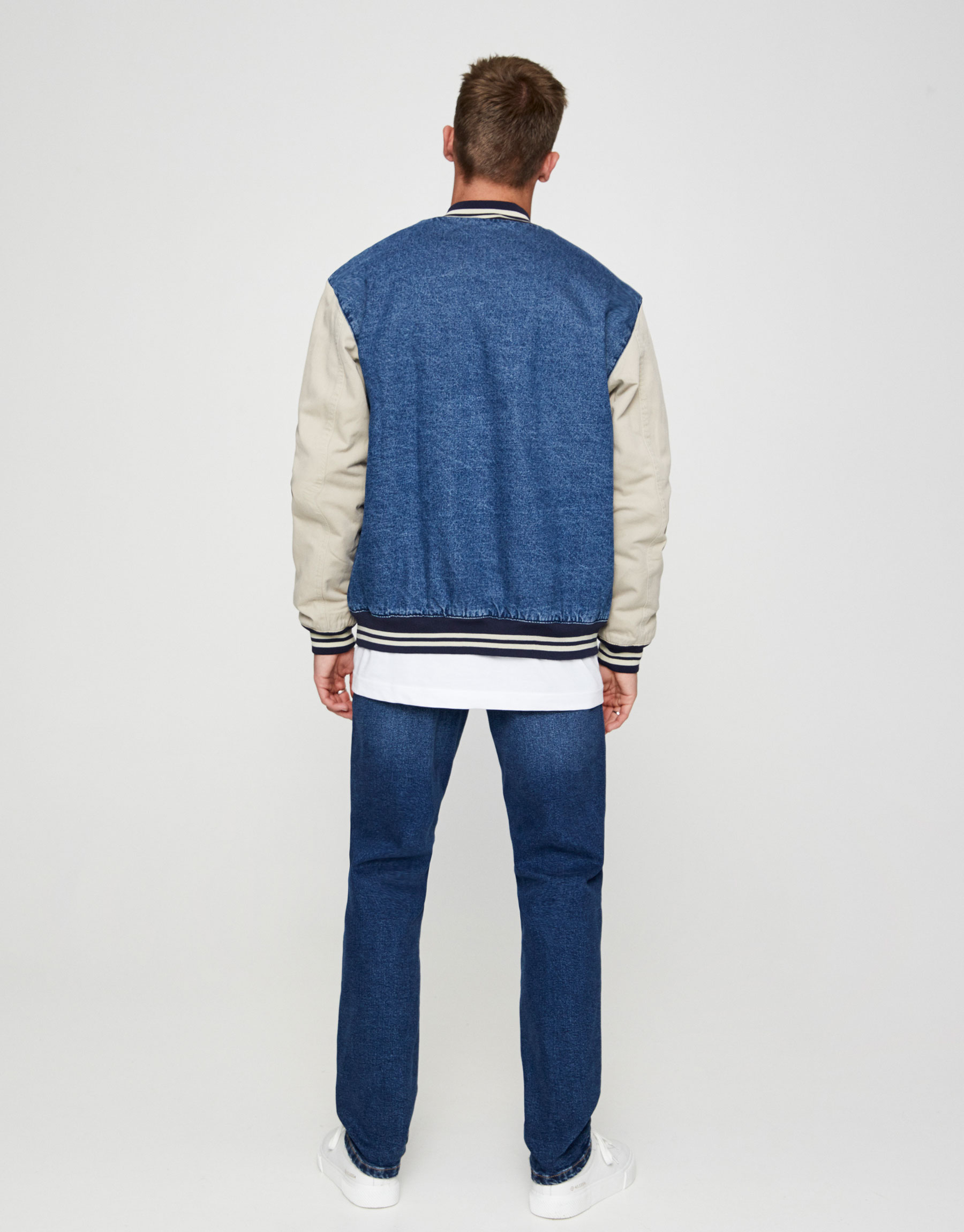 magnus denim bomber jacket