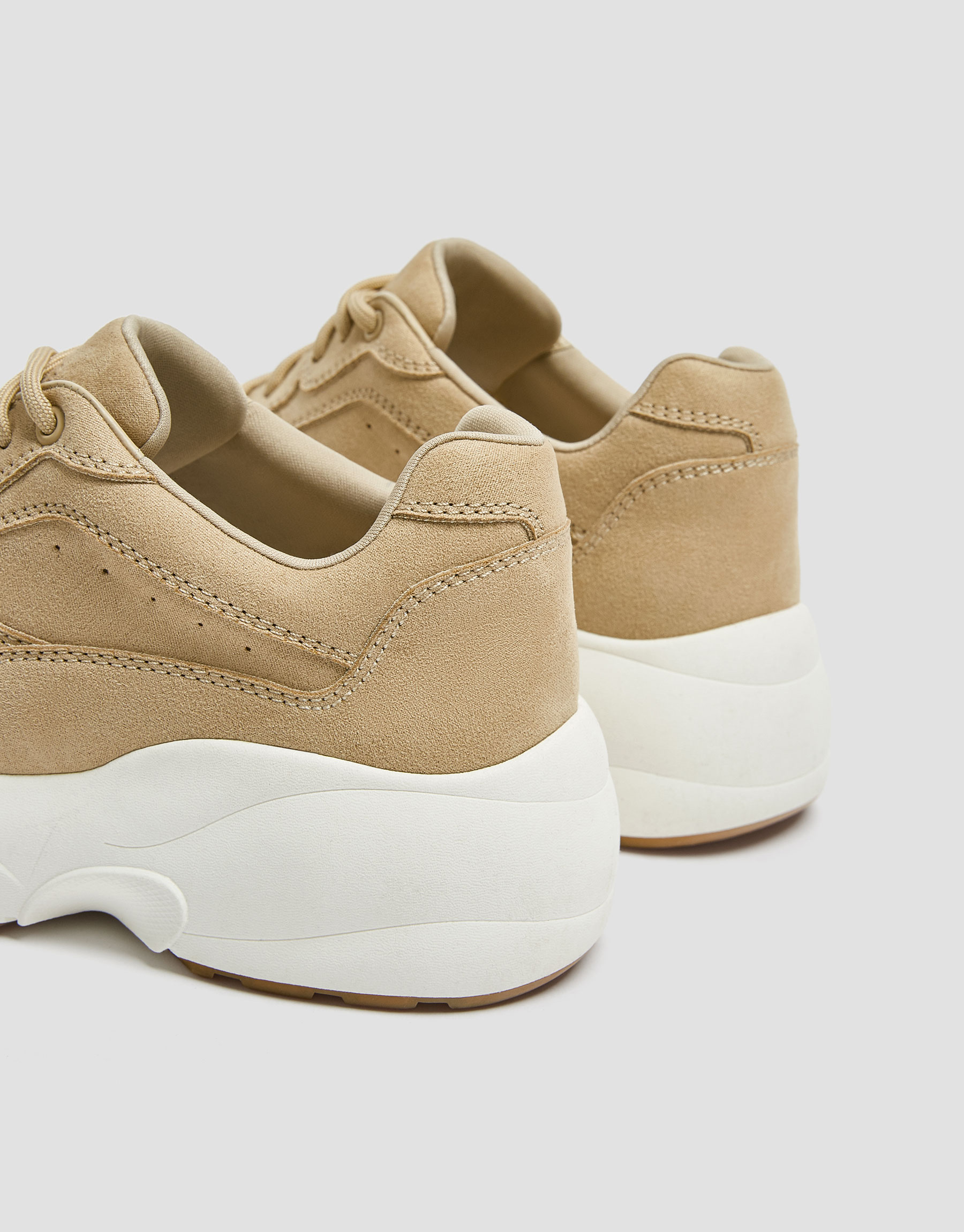 sand coloured trainers