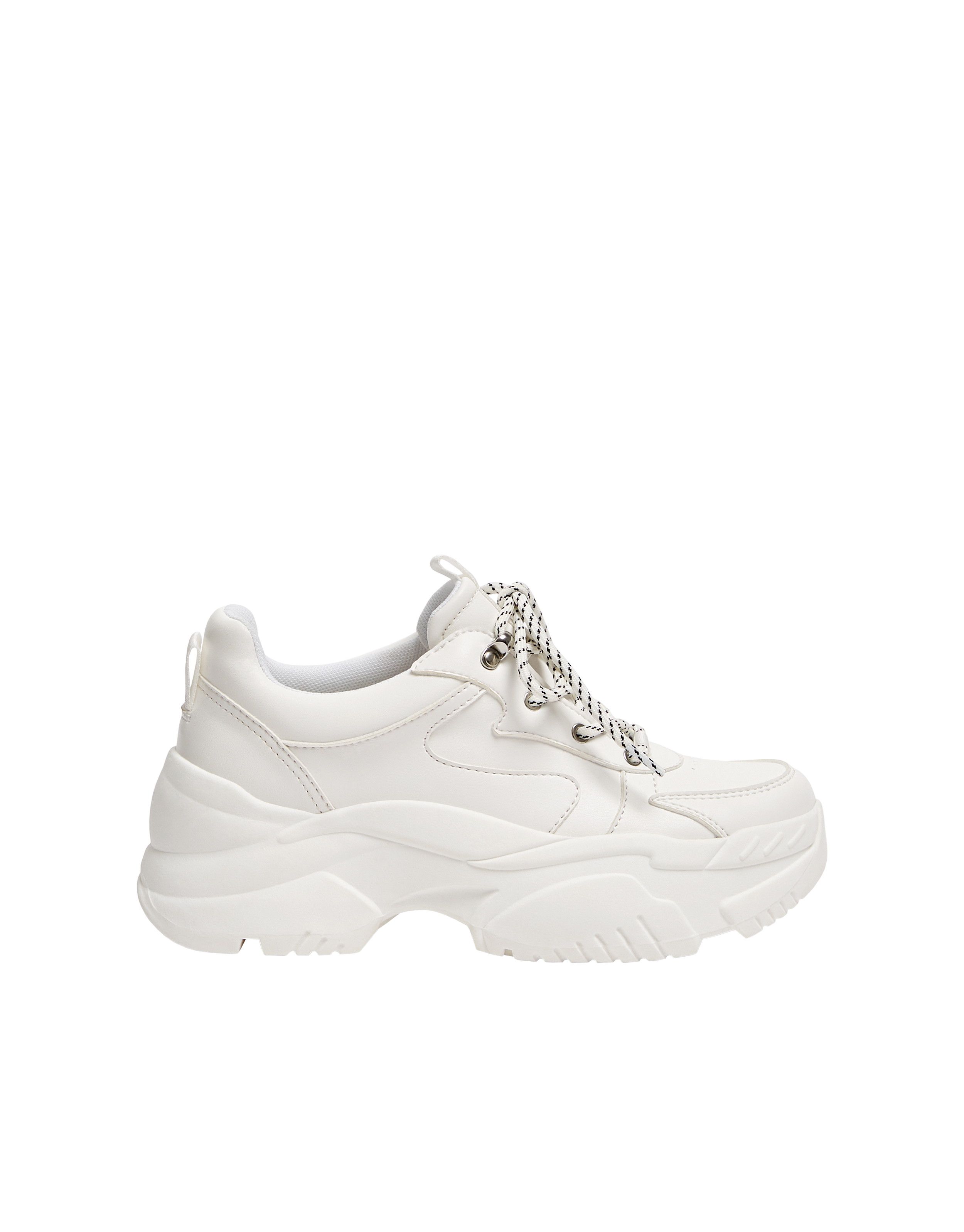 pull and bear white chunky trainers