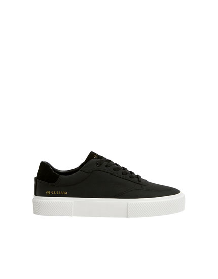 mens black trainers white sole