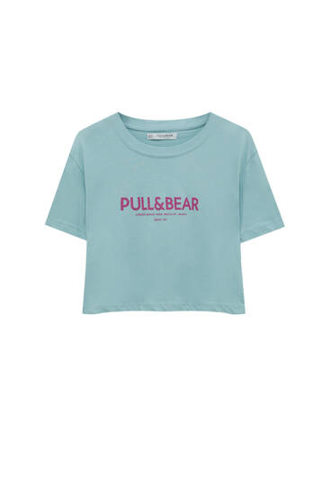 Cropped T-shirt with logo