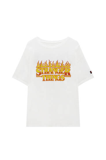 T-shirt Stranger Things flammes